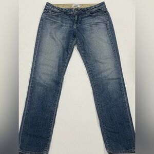 Paige Womens Medium Wash Low Rise Jimmy Jimmy Skinny Jeans Blue Size 28